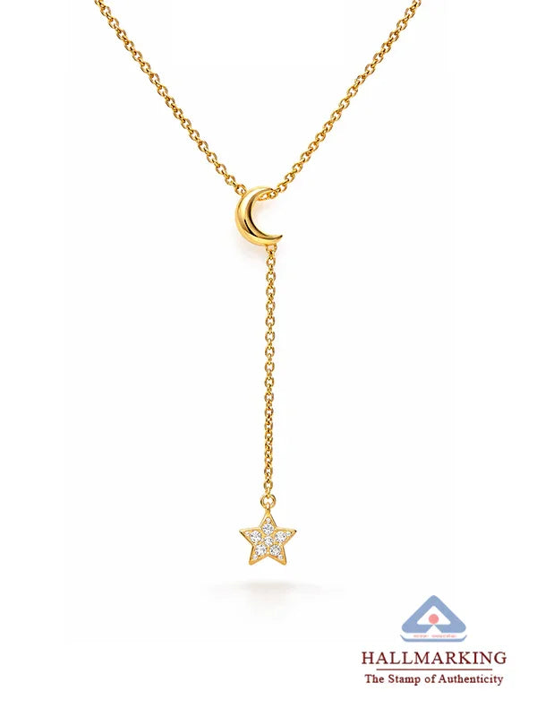 Gold Star Charm Y Necklace