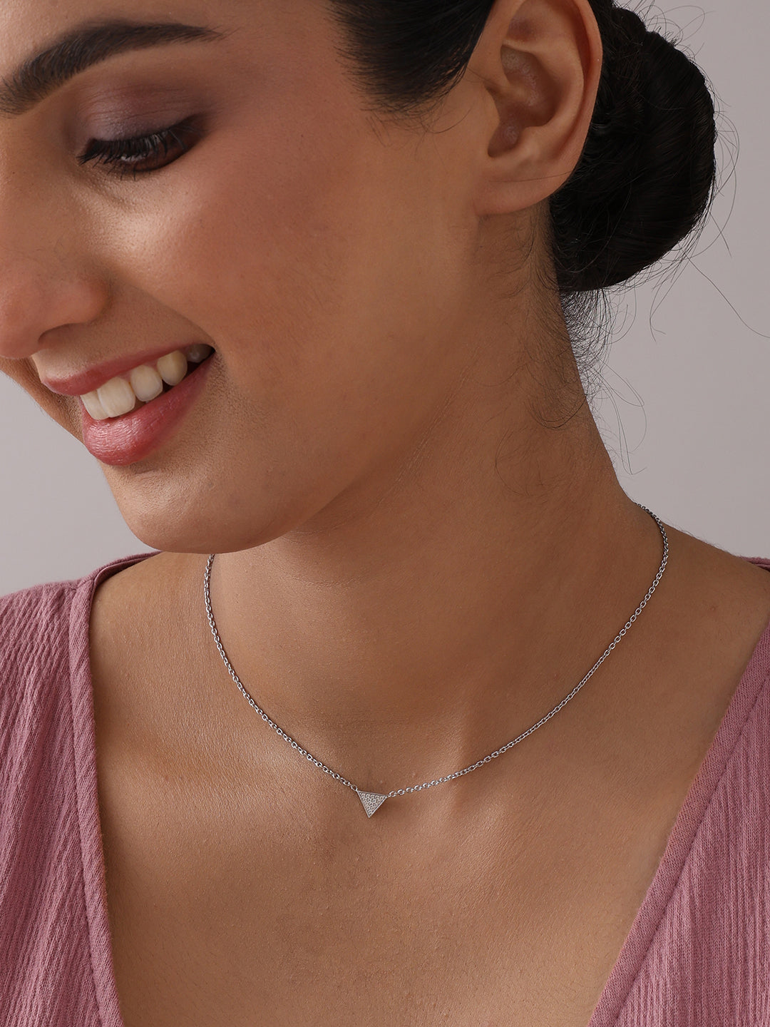 Rhodium Charm Necklace