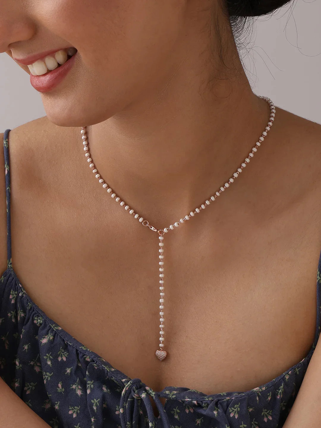Rose Gold Lariat Necklace