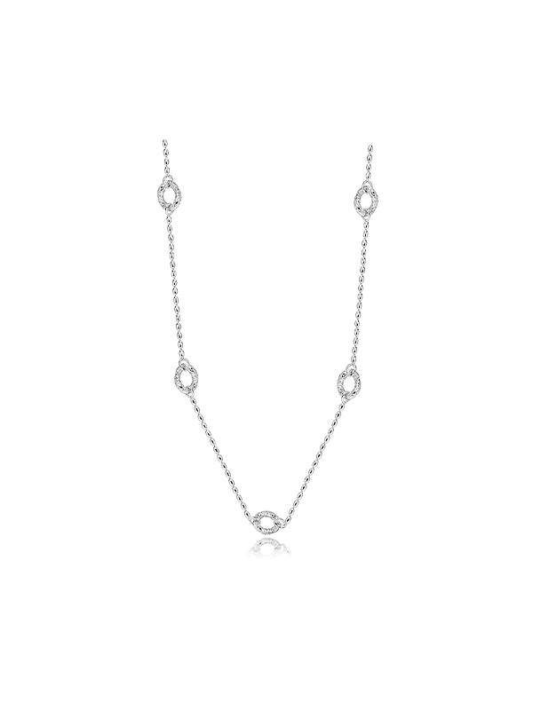 Silver Multi Charm Chain Necklace