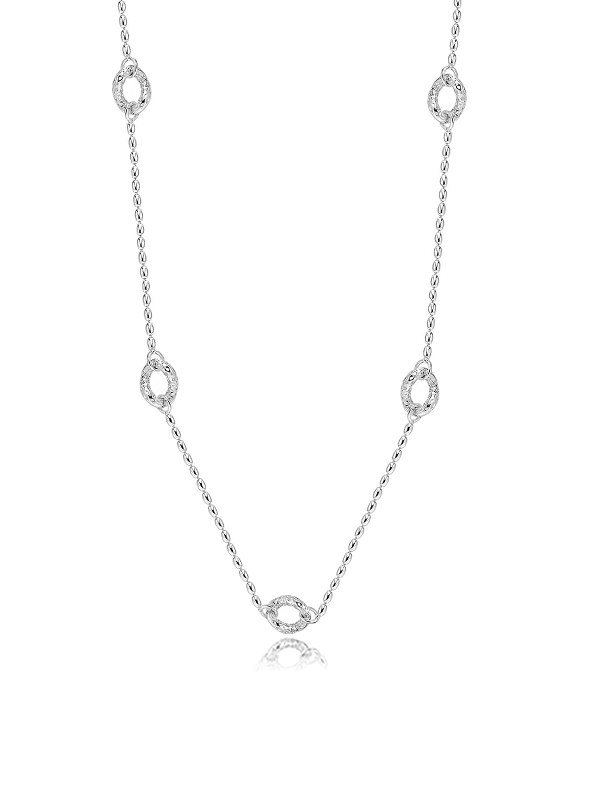 Silver Multi Charm Chain Necklace