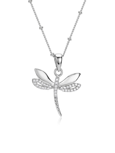 Rhodium Classic Pendant Necklace