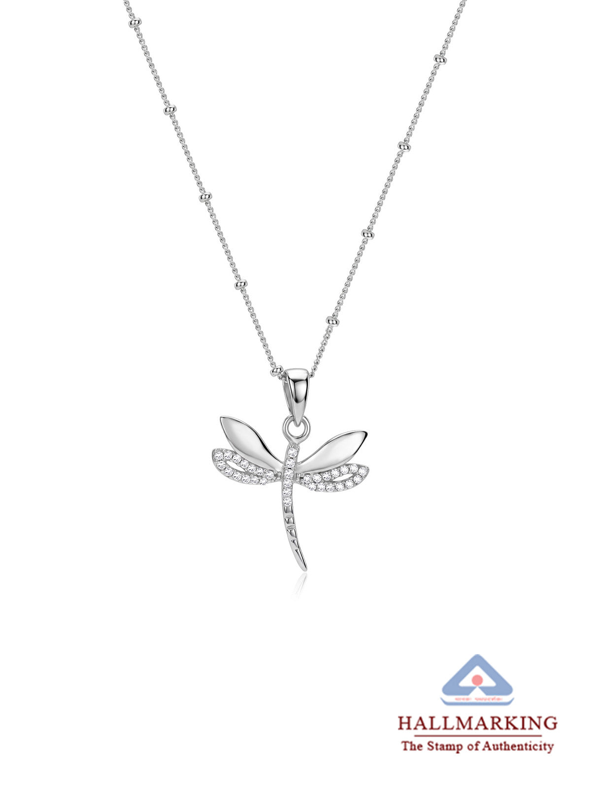 Rhodium Classic Pendant Necklace