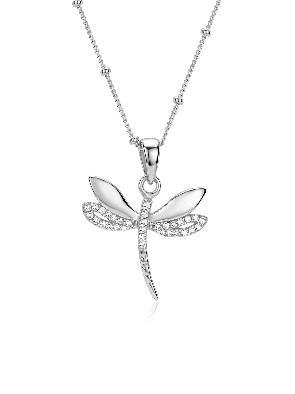Rhodium Classic Pendant Necklace