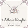 925 Sterling Silver Two-Tone Twisted Double Circle Necklace With Gift Card For Women