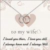925 Sterling Silver Two-Tone Twisted Double Circle Necklace With Gift Card For Women