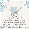 925 Sterling Silver Two-Tone Twisted Double Circle Necklace With Gift Card For Women