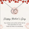 925 Sterling Silver Two-Tone Twisted Double Circle Necklace With Gift Card For Women