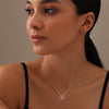 925 Sterling Silver Two-Tone Twisted Double Circle Necklace With Gift Card For Women