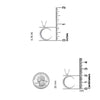 925 Sterling Silver Crescent Moon and Star Pendant Necklace for Women