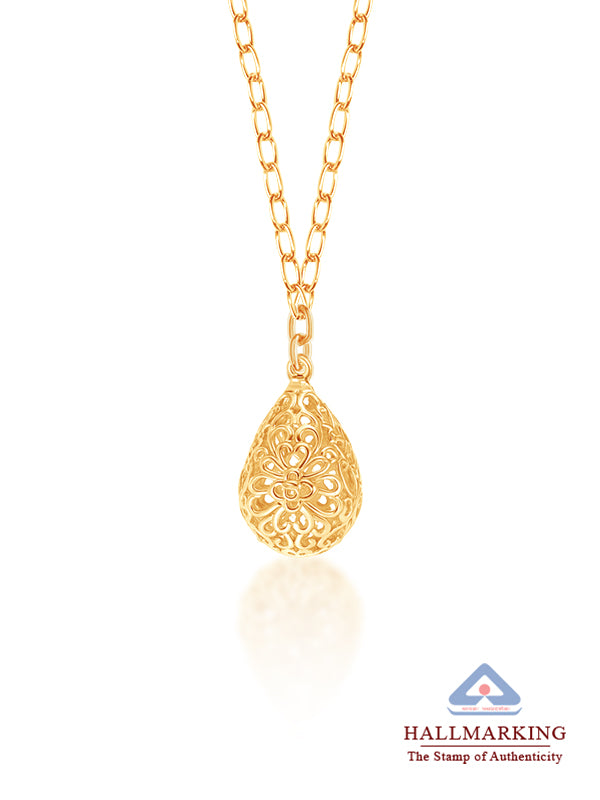 Elara Polished Pendant with chain Necklace for Women