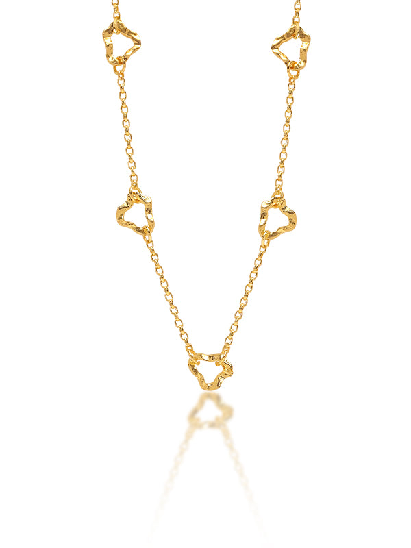 Isla Asymmetric Textured Station Women's Necklace