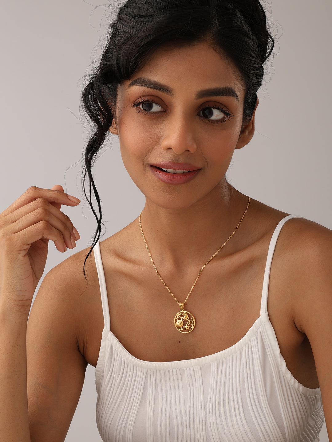 Golden Ocean Pendant Necklace