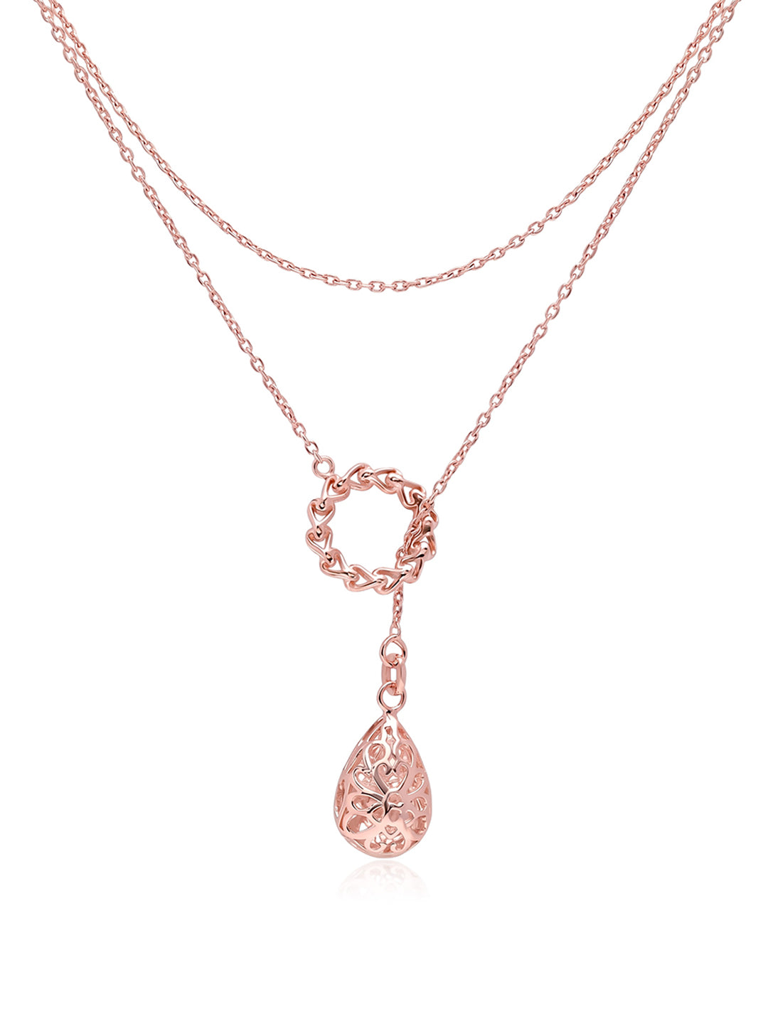Rose Gold Lariat Necklace
