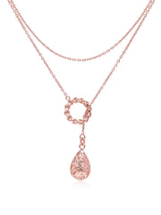 Rose Gold Lariat Necklace