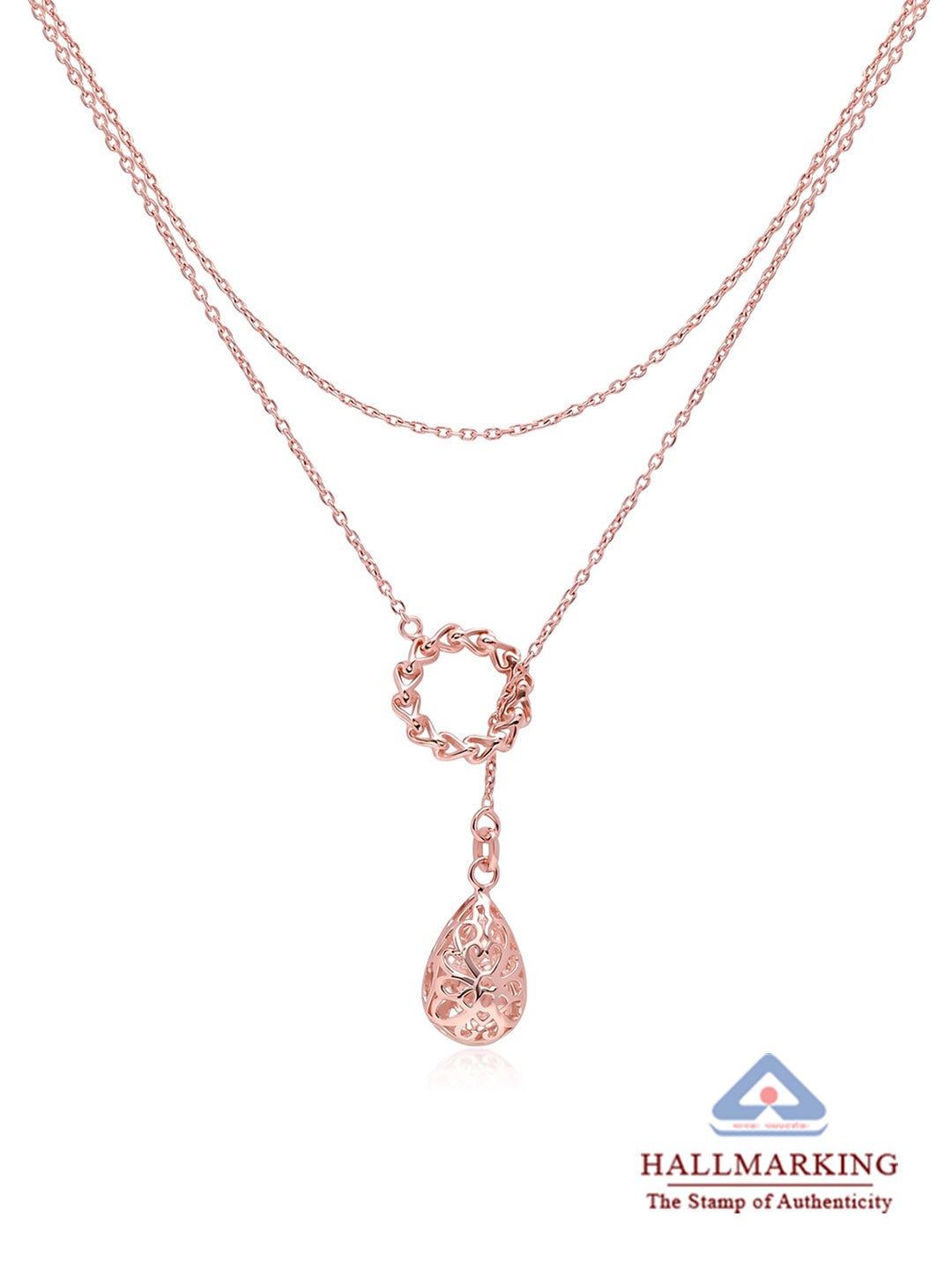Rose Gold Lariat Necklace