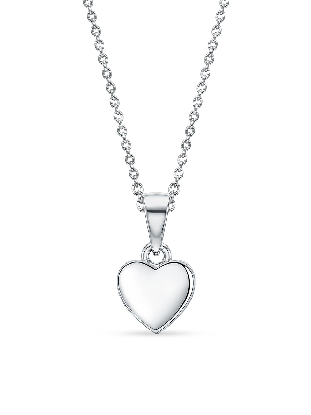Silver Classic Heart Pendant Necklace