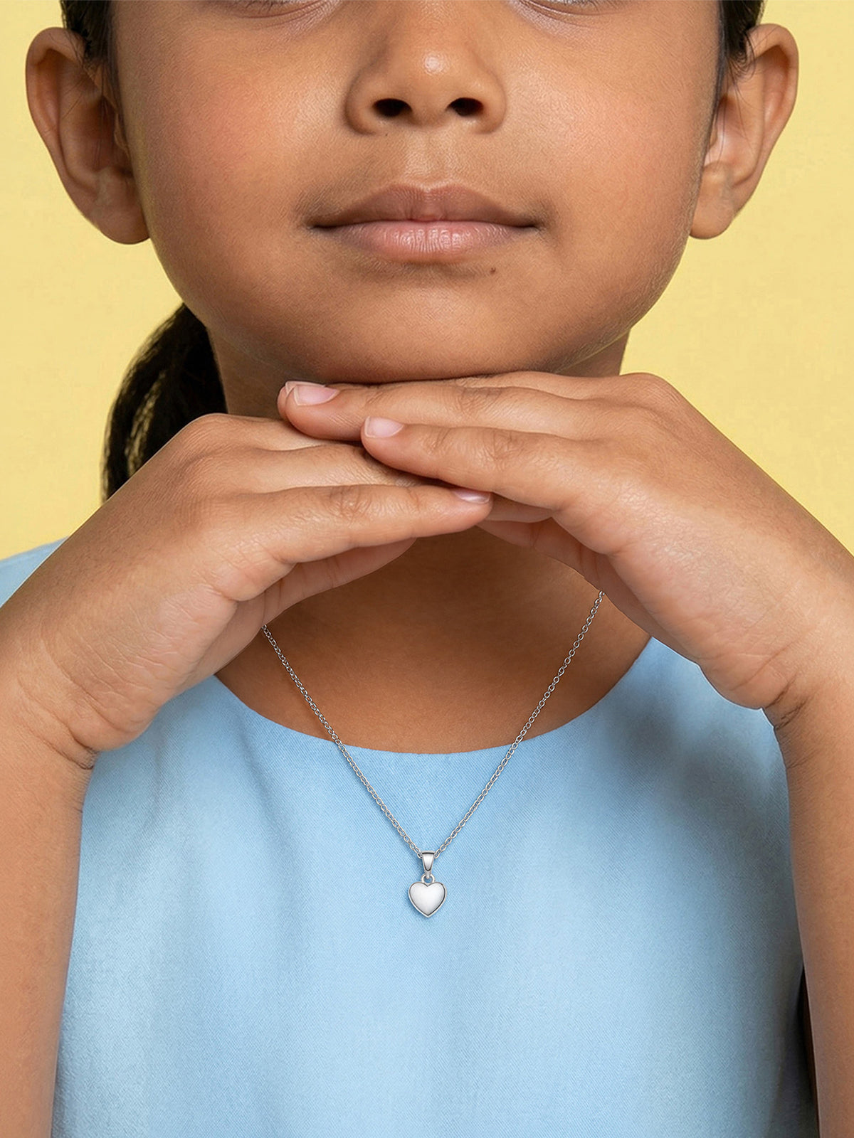 Silver Classic Heart Pendant Necklace