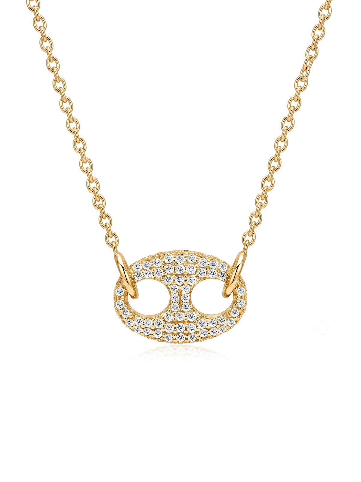 Crystal Oval Statement Pendant Necklace