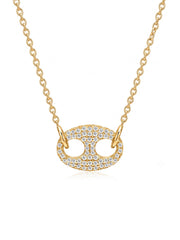 Crystal Oval Statement Pendant Necklace