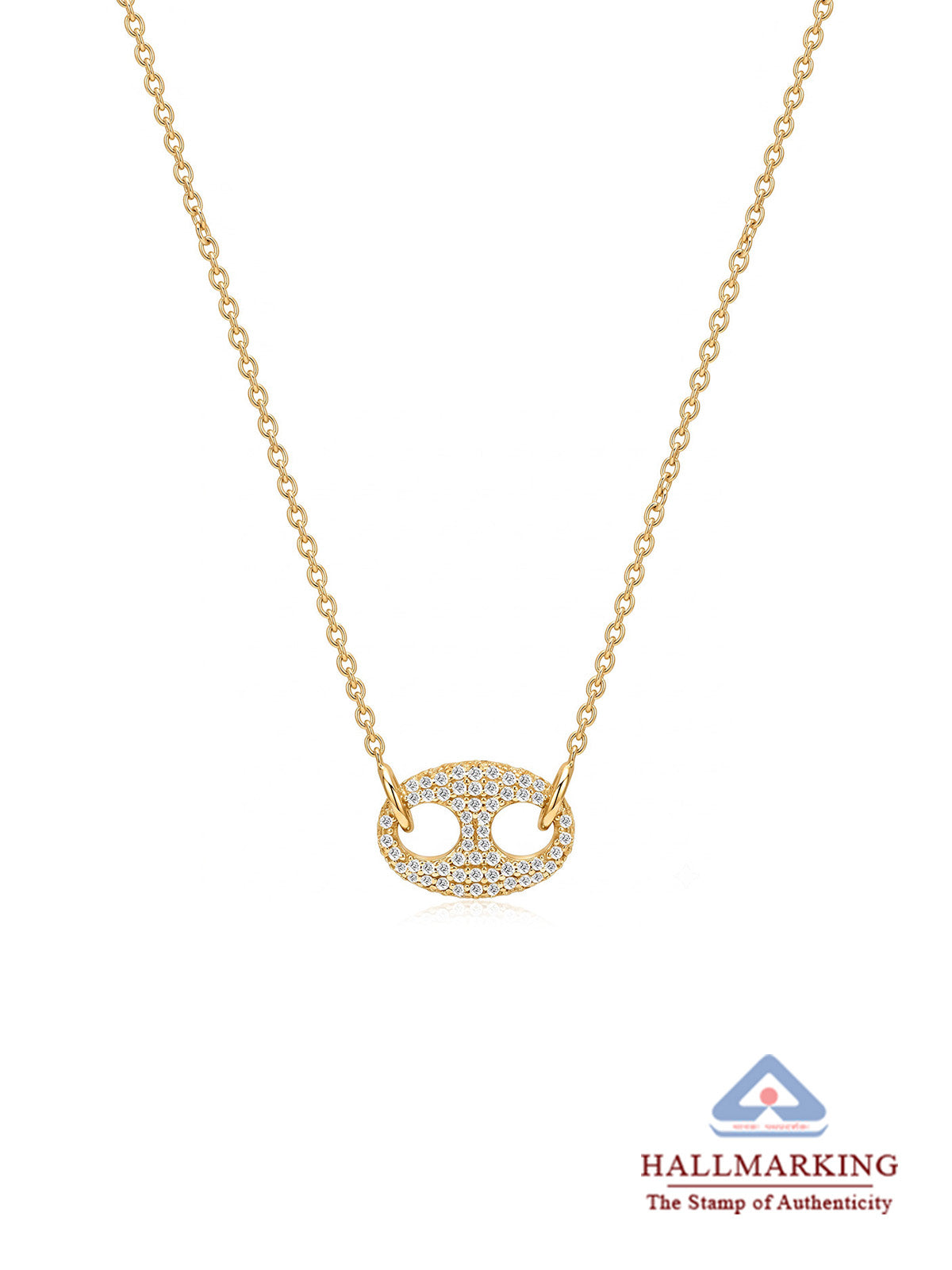 Crystal Oval Statement Pendant Necklace
