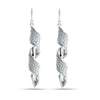 925 Sterling Silver Twist Glitter Light-Weight Drop Dangle Earrings for Women Teen
