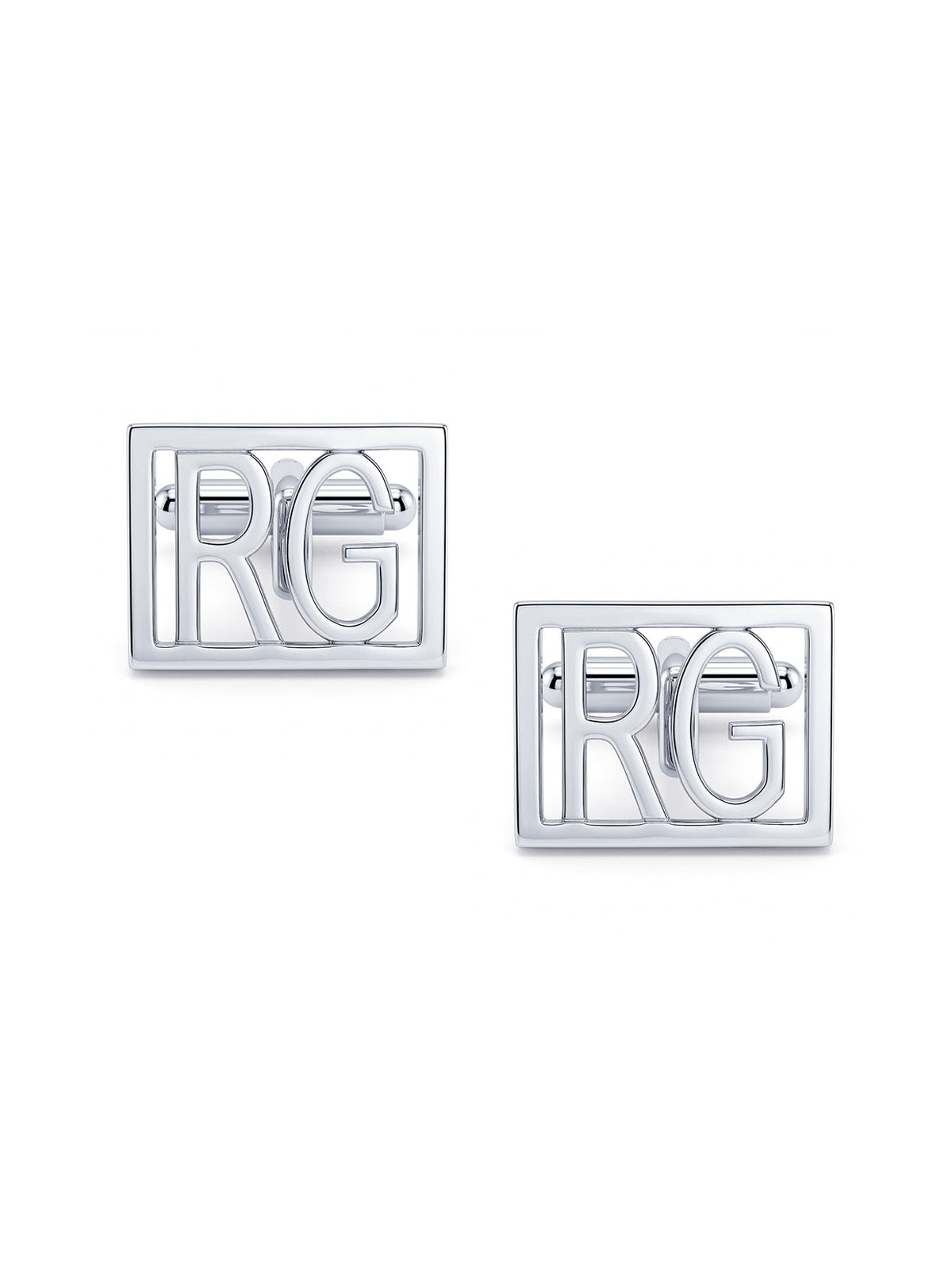Personalized Geometric Initial Name Cufflinks