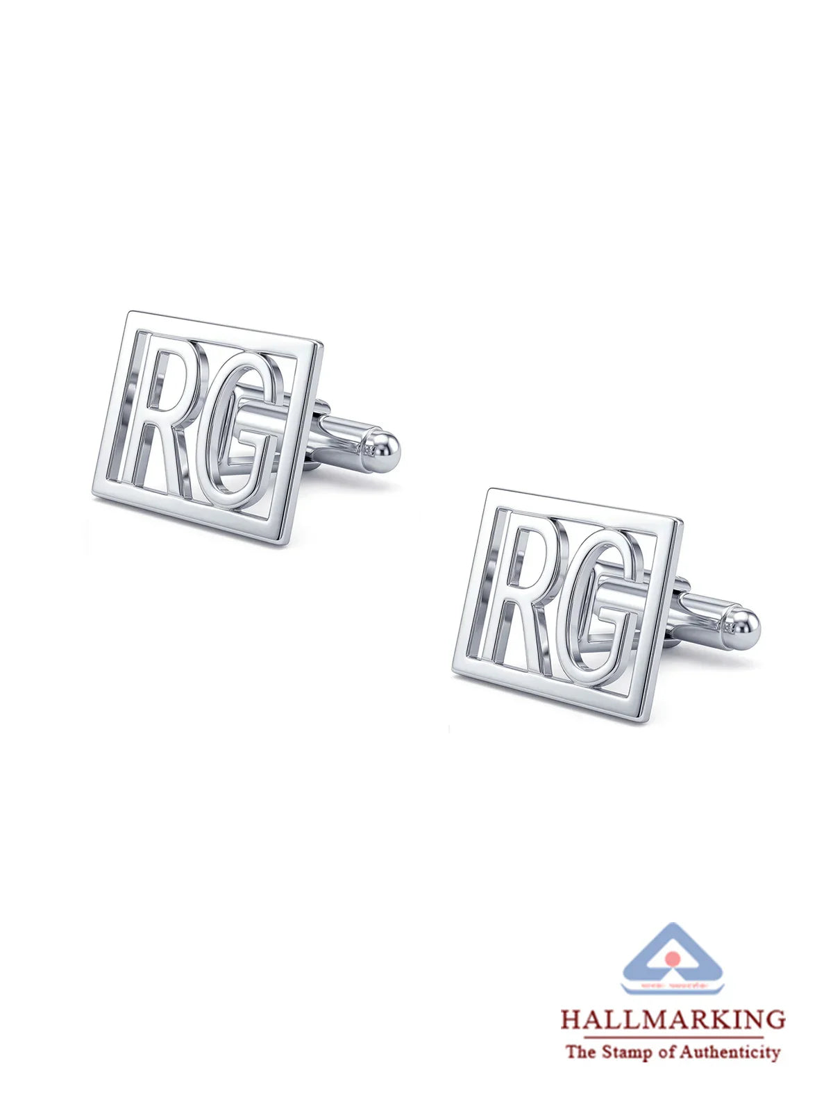 Personalized Geometric Initial Name Cufflinks