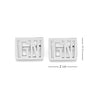 Personalised Customised 925 Sterling Silver Initial Name Geometric Cufflink for Men and Boys
