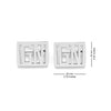 Personalised Customised 925 Sterling Silver Initial Name Geometric Cufflink for Men and Boys