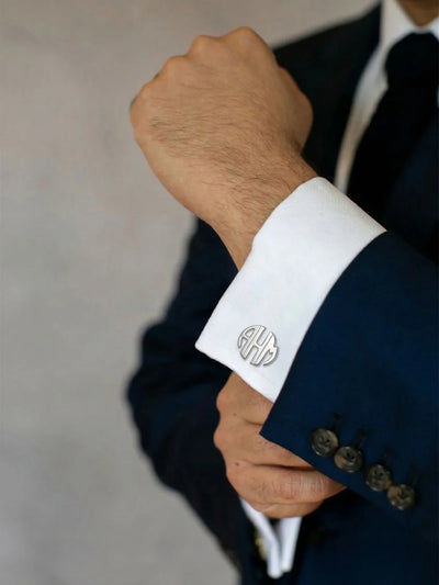 Blazon Personalized Wedding Monogram Men's Cufflinks