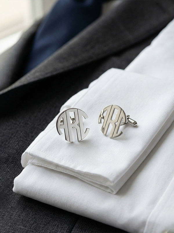 Personalized Wedding Initial Monogram Cufflinks