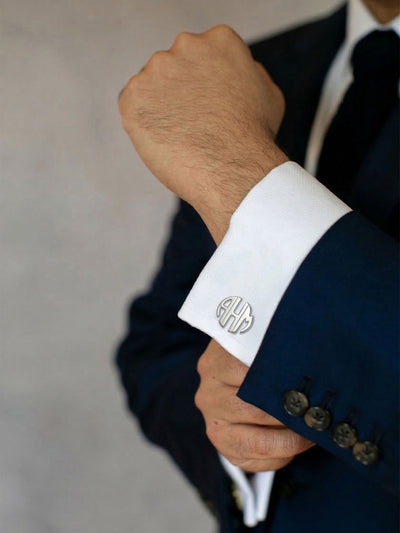 Blazon Personalized Wedding Monogram Men's Cufflinks