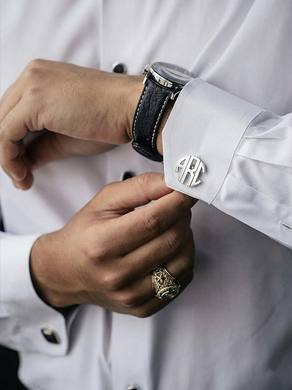 Personalized Wedding Initial Monogram Cufflinks