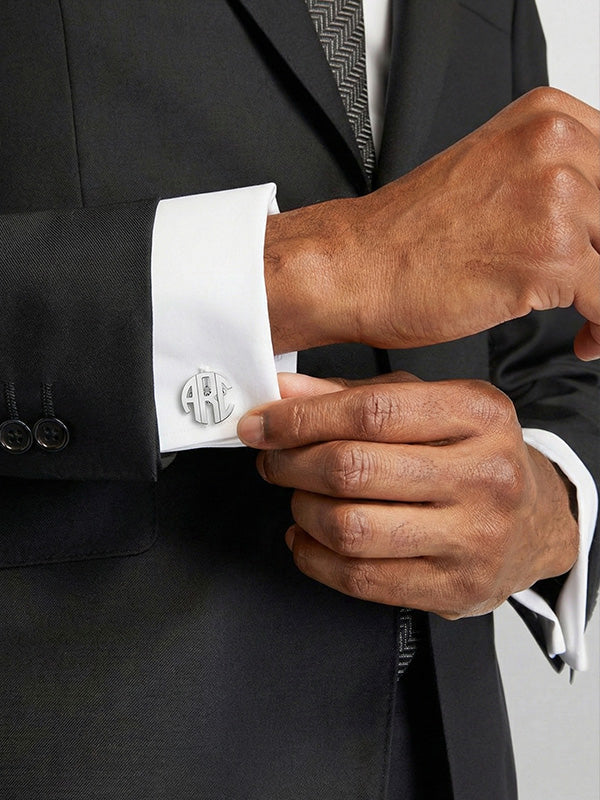Personalized Wedding Initial Monogram Cufflinks
