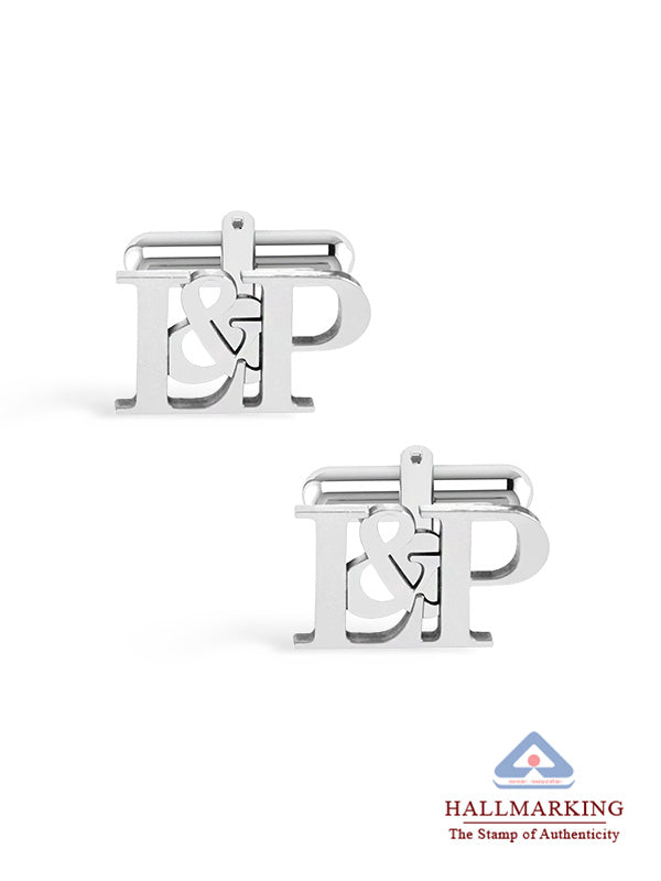 925 Sterling Silver Personalised Wedding Initial Name Monogrammed Cufflinks for Men and Boys