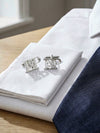 925 Sterling Silver Personalised Wedding Initial Name Monogrammed Cufflinks for Men and Boys