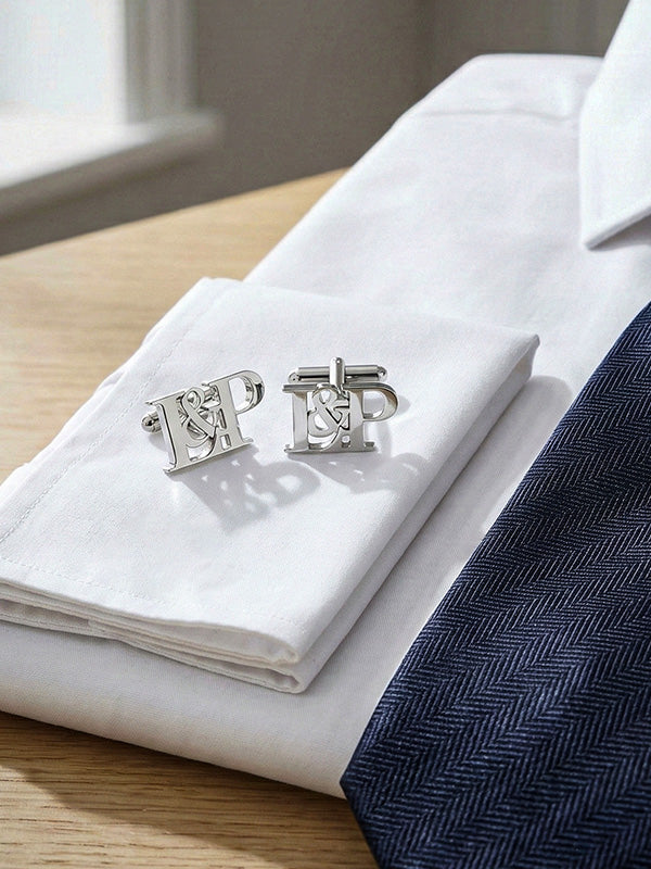 Personalized Wedding Monogram Cufflinks