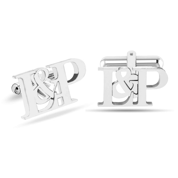 925 Sterling Silver Personalised Wedding Initial Name Monogrammed Cufflinks for Men and Boys