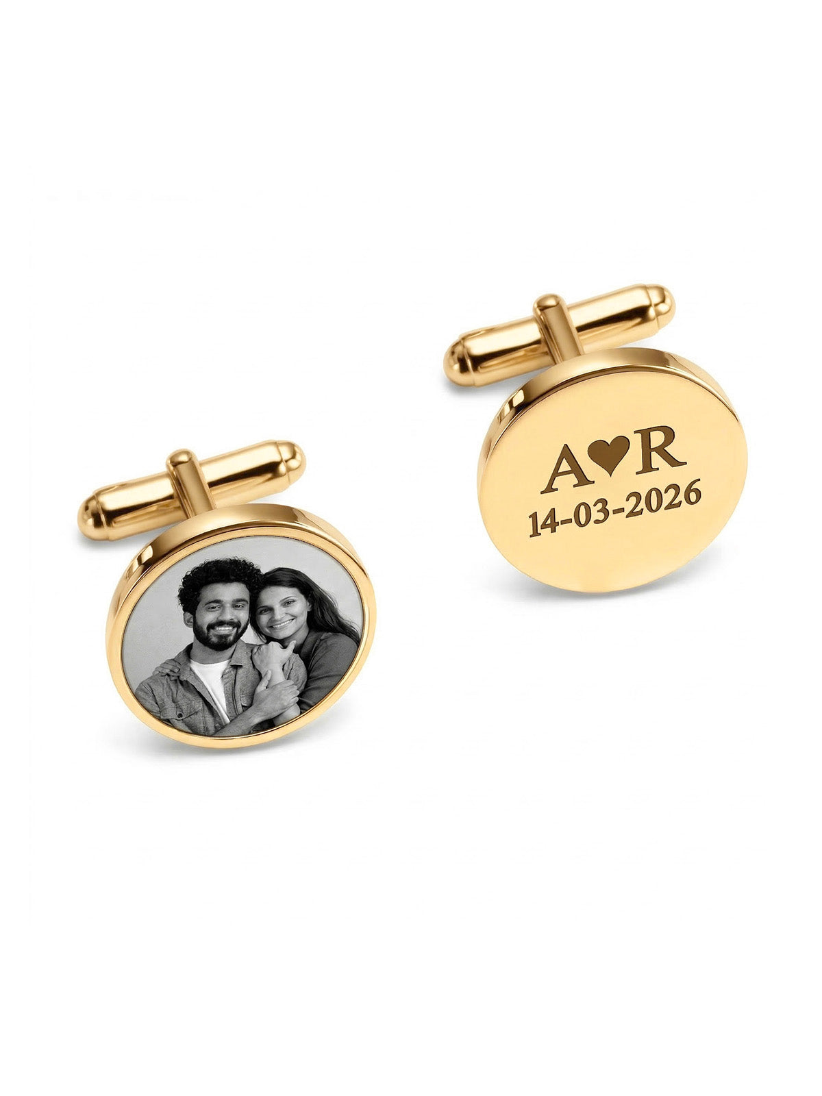 Personalized Photo Memorial Round Cufflinks