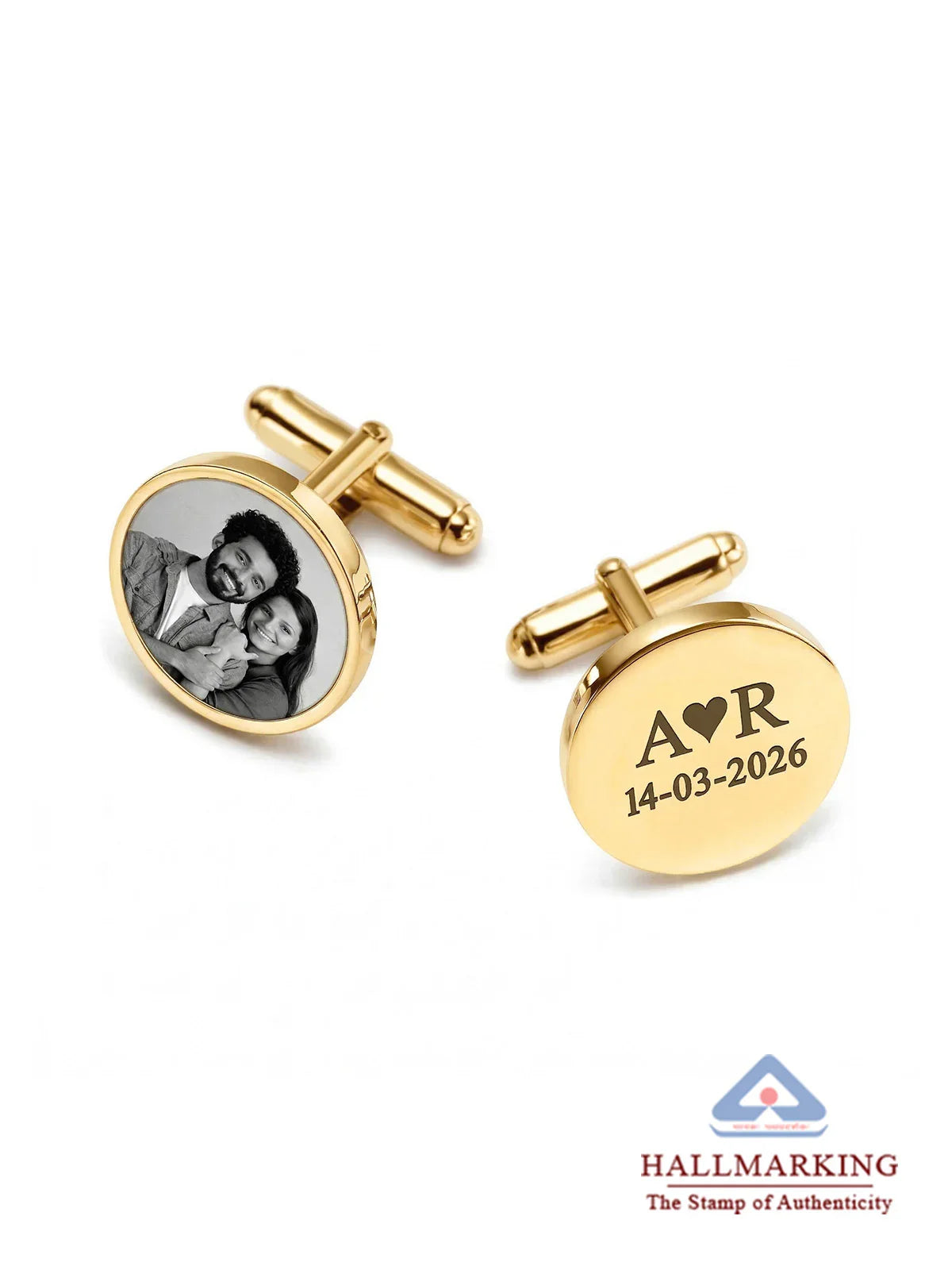 Personalized Photo Memorial Round Cufflinks