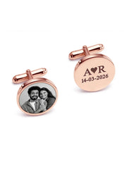 Personalized Photo Memorial Round Cufflinks
