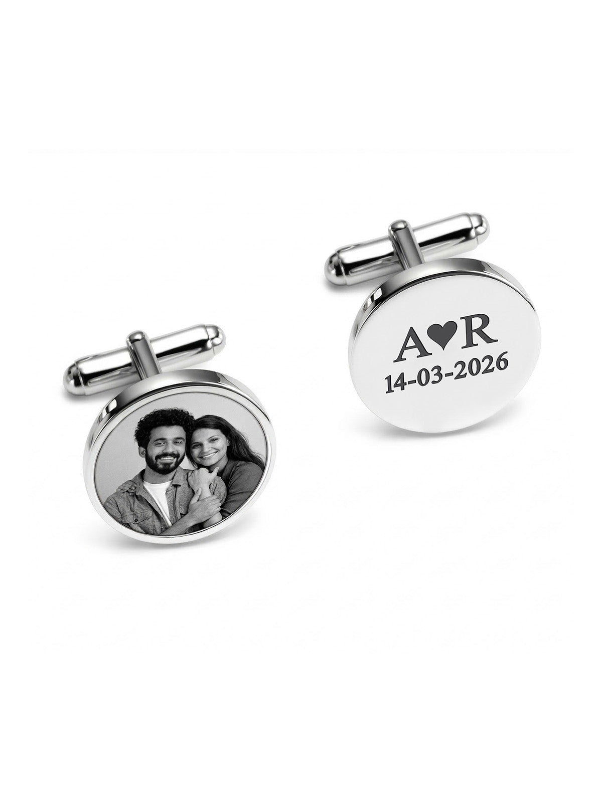 Personalized Photo Memorial Round Cufflinks