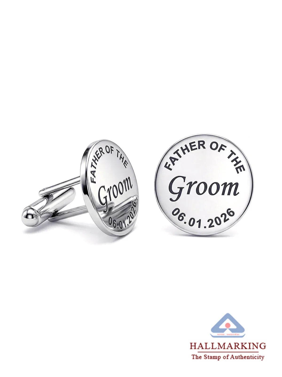 Personalized Father of Bride/Groom Date Cufflinks