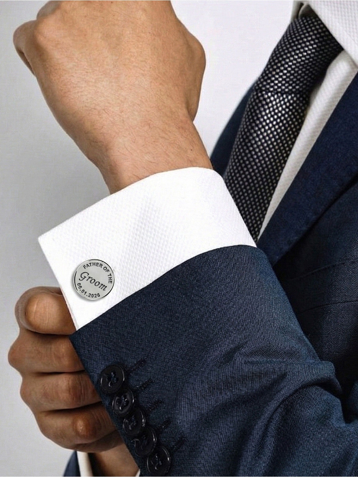 Personalized Father of Bride/Groom Date Cufflinks