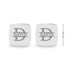 Personalised Engraved Initial or Name Designer Square Cufflinks for Men and Boys