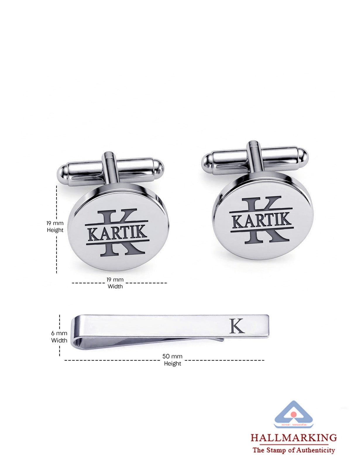 Regalia Personalized Cufflink & Tie Clip Men's Set