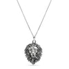 925 Sterling Silver Oxidized Lion King Pendant Necklace for Men