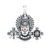 925 Sterling Silver CZ Lord Tirupati Balaji Locket Pendant Necklace for Men