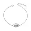 Personalised 925 Sterling Silver Name Designer With Cable Chain Rakhi Bracelet for Brother